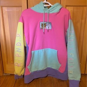 Color block Teddy Fresh x Rip n Dip hoodie